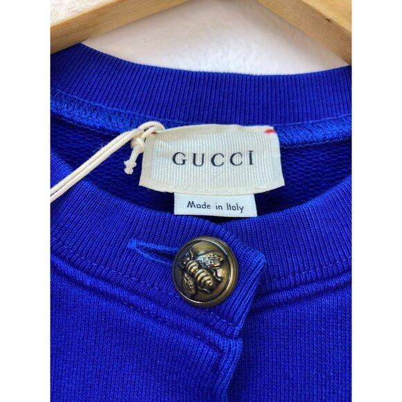 NWT Gucci Kids Logo Print cardigan In Blue Size 5 - Picture 6 of 10